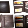 Lot of 4 Leather Hipster wallet billfold brown bifold zip coin purse wallet BNWT