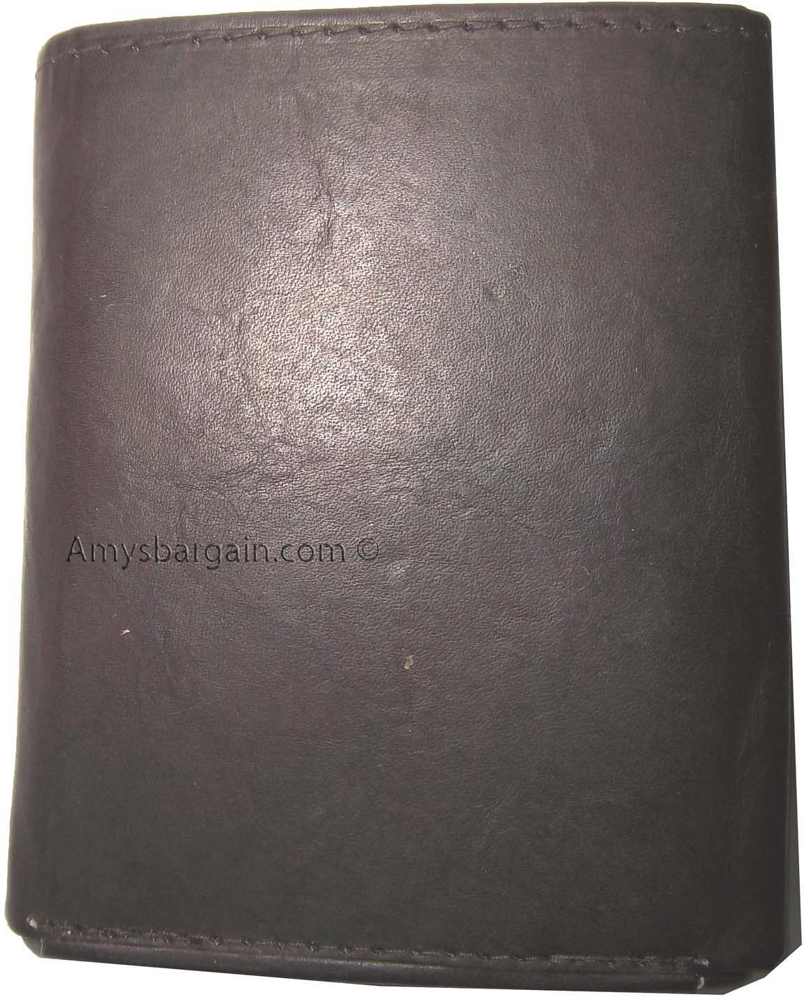 Lot of 4 Men's Genuine Leather Trifold Wallet Brown, men's billfold wallet BNWT - Image 11