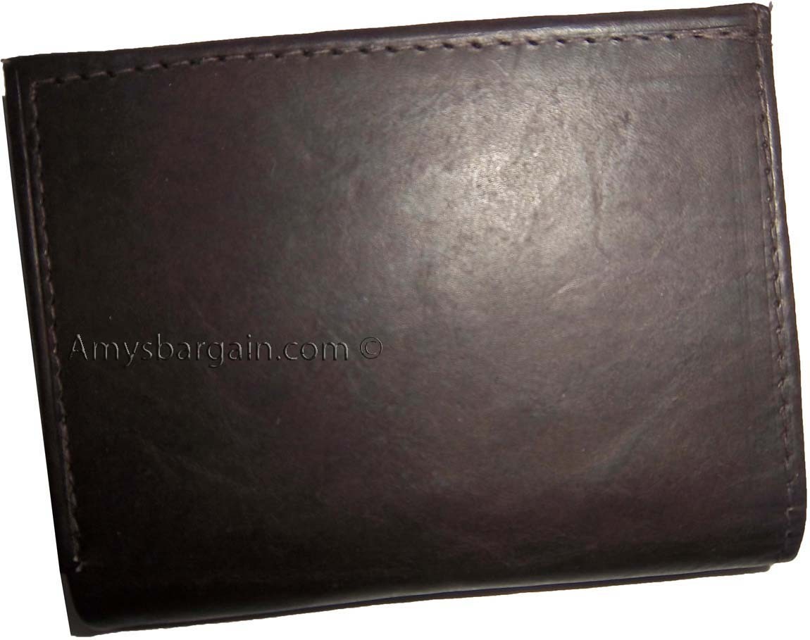 Lot of 4 Men's Genuine Leather Trifold Wallet Brown, men's billfold wallet BNWT - Image 12