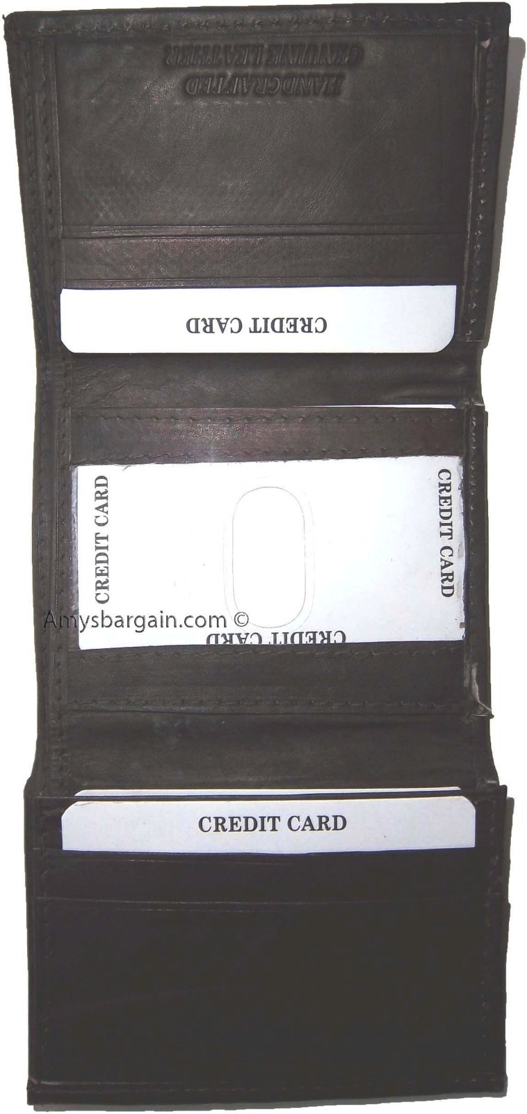 Lot of 4 Men's Genuine Leather Trifold Wallet Brown, men's billfold wallet BNWT - Image 3