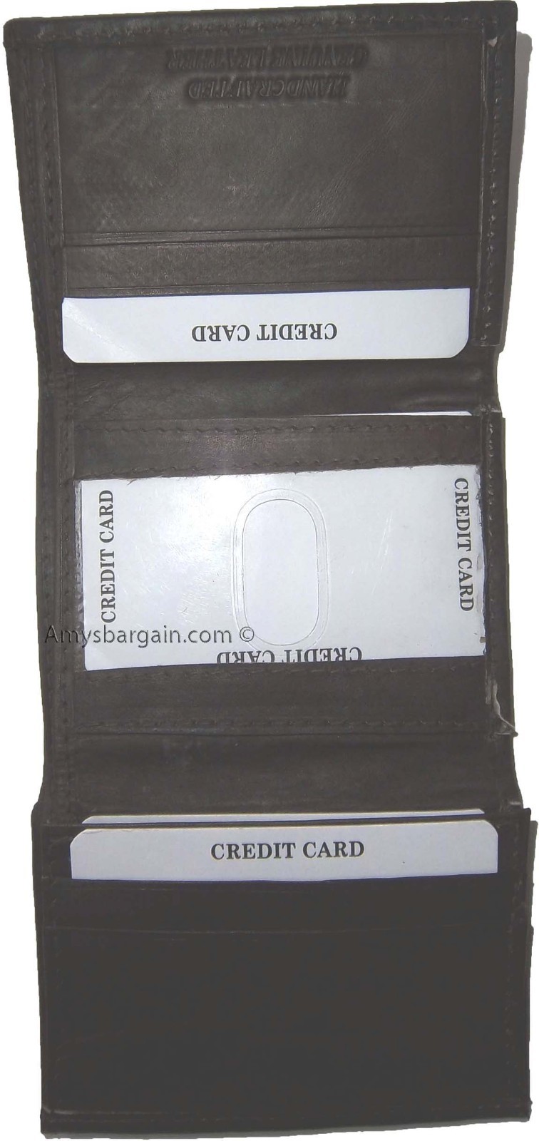 Lot of 4 Men's Genuine Leather Trifold Wallet Brown, men's billfold wallet BNWT - Image 9