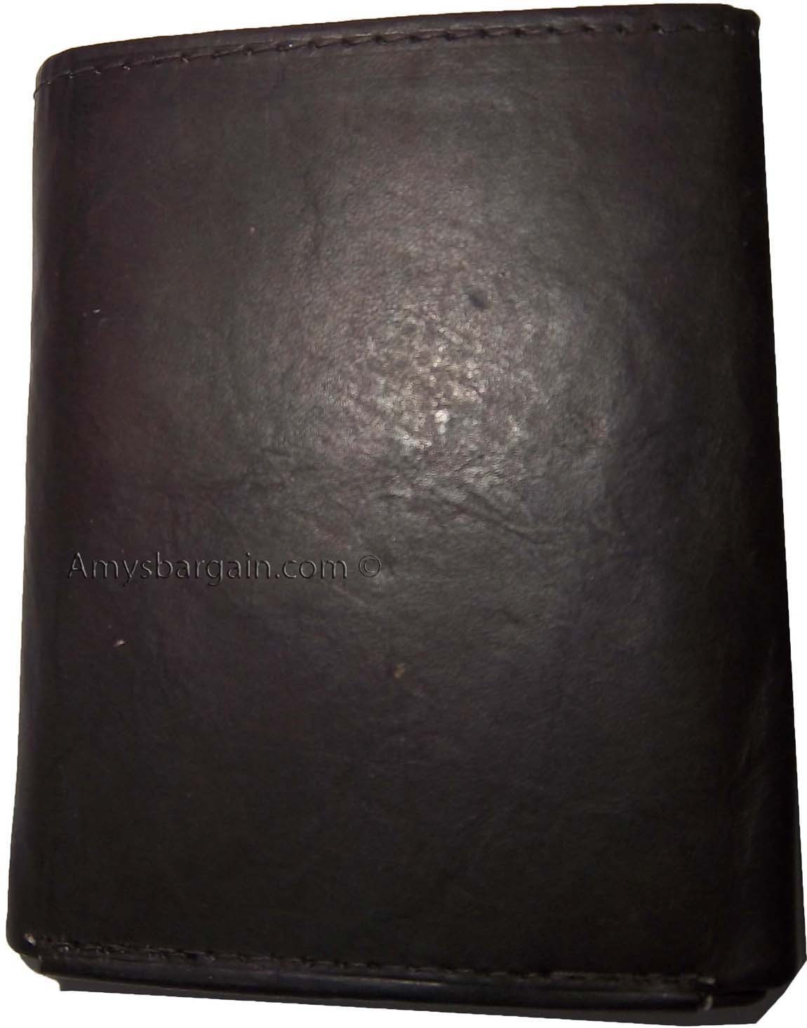 Lot of 4 Men's Genuine Leather Trifold Wallet Brown, men's billfold wallet BNWT - Image 10