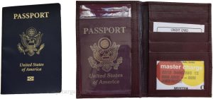 Lot of 4 New lambskin leather Passport cover. ID case credit card wallet BN - Image 11