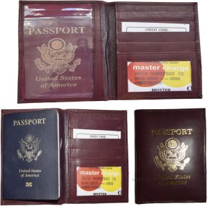 Lot of 4 New lambskin leather Passport cover. ID case credit card wallet BN - Image 7