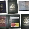 Lot of 4 New lambskin leather Passport cover. ID case credit card wallet BN