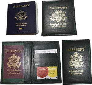 Lot of 4 New lambskin leather Passport cover. ID case credit card wallet BN - Image 4