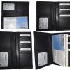 Lot of 4 Women/Men's Leather Checkbook Wallet Black Unbranded wallet card case
