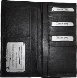Lot of 4 Women/Men's Leather Checkbook Wallet Black Unbranded wallet card case - Image 12