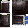 Lot of 4 money clip Brown Lizard skin printed leather new unbranded money Clip