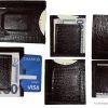 Lot of 6 Brown Lizard skin printed leather money clip Unbranded money clip new