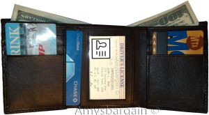 Lot of 6 Italian Style Lizard skin Printed Leather Man's Brown Trifold wallet BN - Image 11
