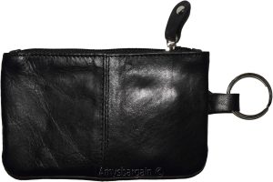 Lot of 6 Leather change purse,Black Zip coin wallet 2 pocket coin case key ring - Image 12