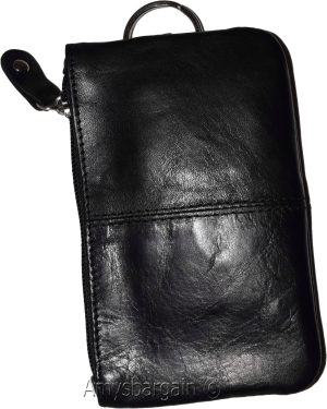 Lot of 6 Leather change purse,Black Zip coin wallet 2 pocket coin case key ring - Image 5