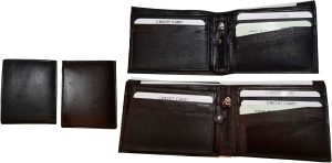 Lot of 6 Men's Bifold Leather wallet Genuine leather 3 bill slots Zip case New - Image 3