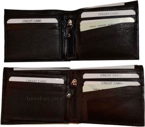 Lot of 6 Men's Bifold Leather wallet Genuine leather 3 bill slots Zip case New - Image 8