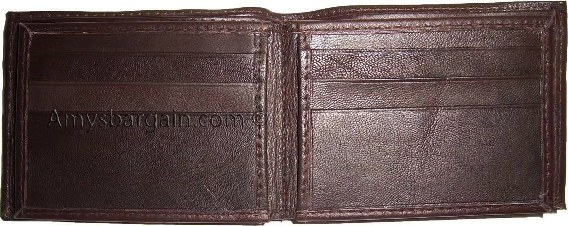 Lot of 6 Men's Leather Wallet 9 Card Holder 3 ID windows Billfold new wallet - Image 12