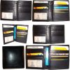 Lot of 6 Men's wallet Genuine Leather Hipster Bifold Black, Men's billfold, NWT