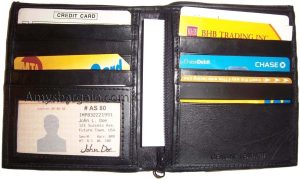 Lot of 6 Men's wallet Genuine Leather Hipster Bifold Black, Men's billfold, NWT - Image 9