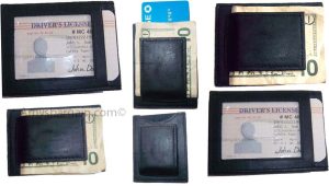 Lot of 6 Unbranded leather money clips, Money clip credit card ID card space new - Image 12