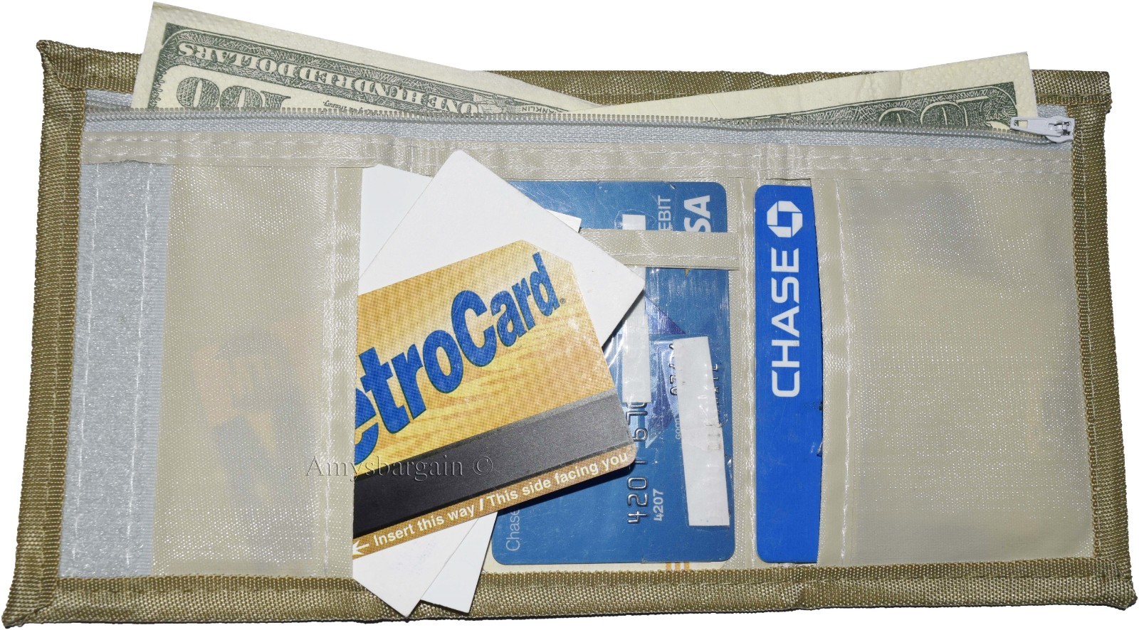 Lot of 6 men's money monogramed trifold wallet Credit card men's zip coin pocket - Image 11