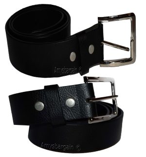Men's Belt, 32-50" Solid Leather Belt. Men's Black Casual Leather belt, New belt - Image 3