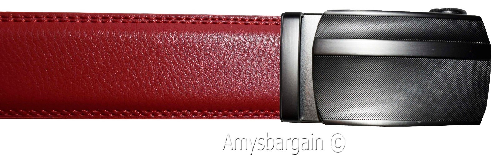 Men’s Belt 43" Real Leather Automatic lock buckle Dress Casual belt Fashion belt - Image 9