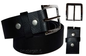 Men's Belt, (L) Solid Leather Belt. Men's Black Casual Leather belt, New belt
