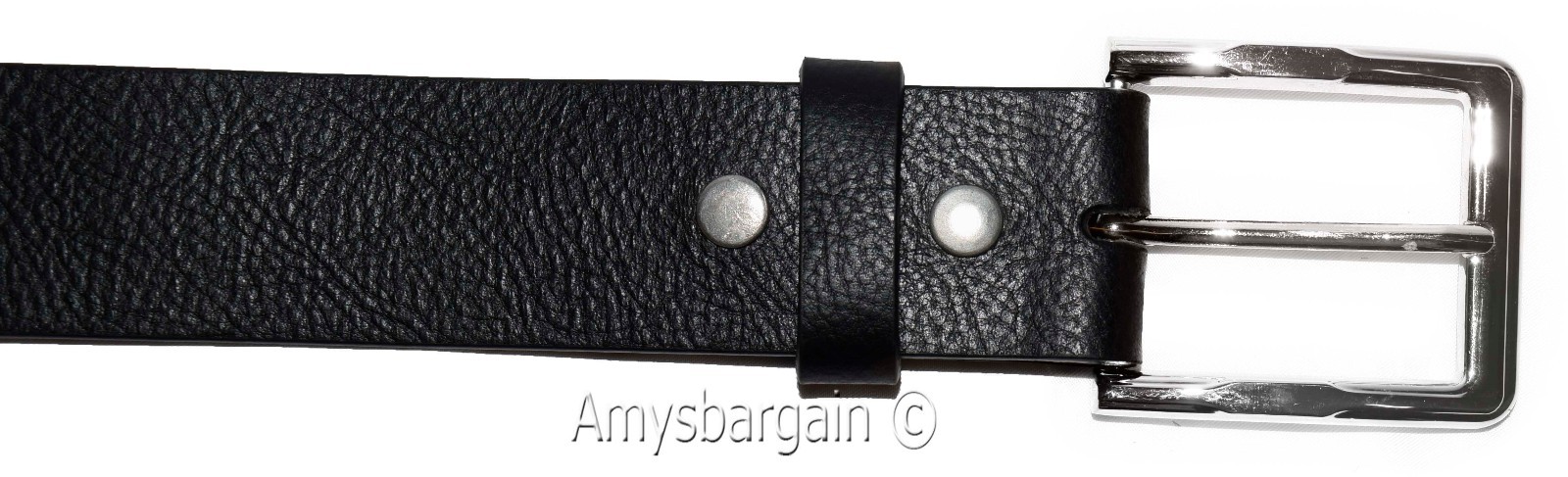 Men's Belt, (L) Solid Leather Belt. Men's Black Casual Leather belt, New belt - Image 8