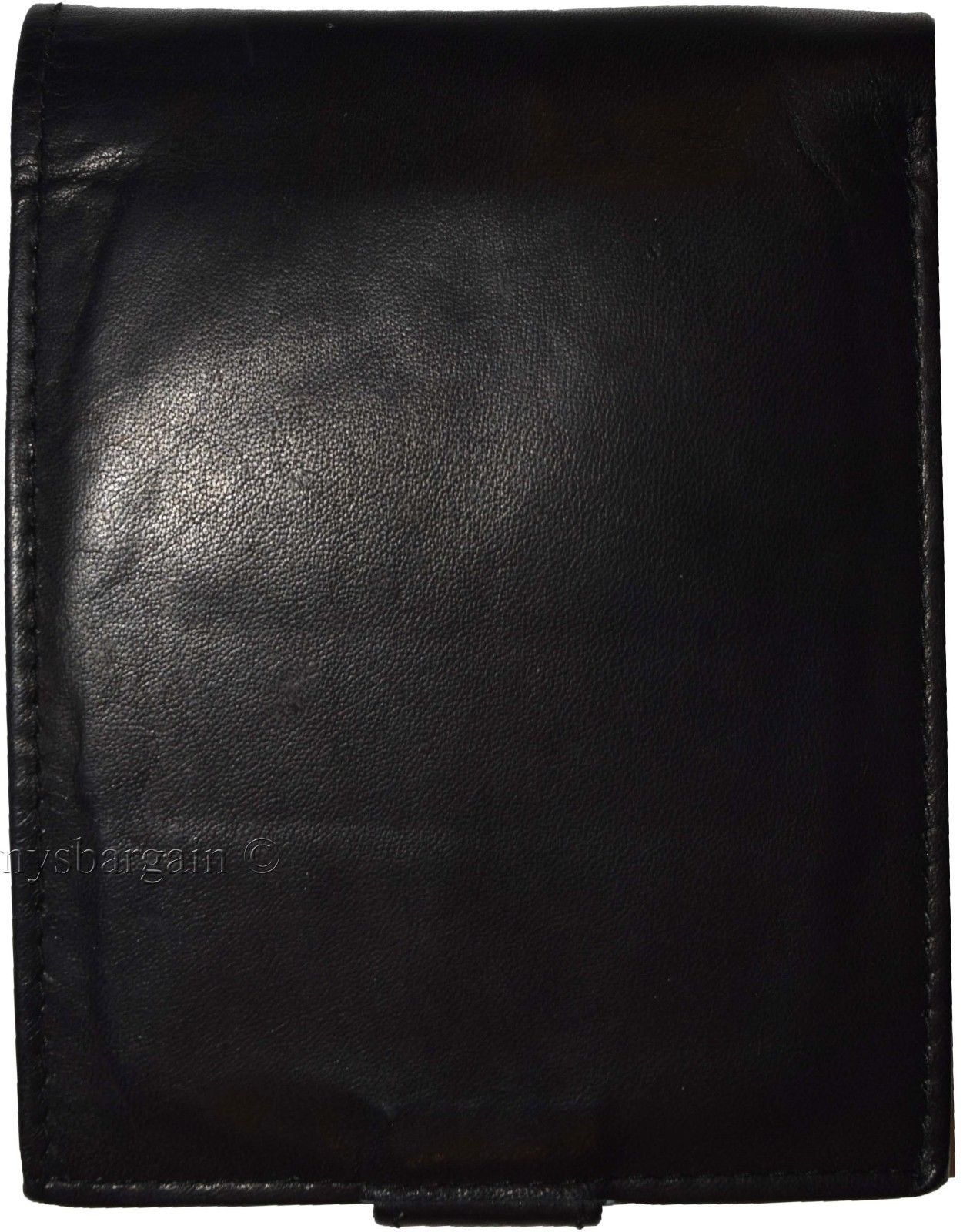 Men's Bi-fold Leather Wallet 9 Card spaces ID window Black Billfold Wallet bnwt - Image 11