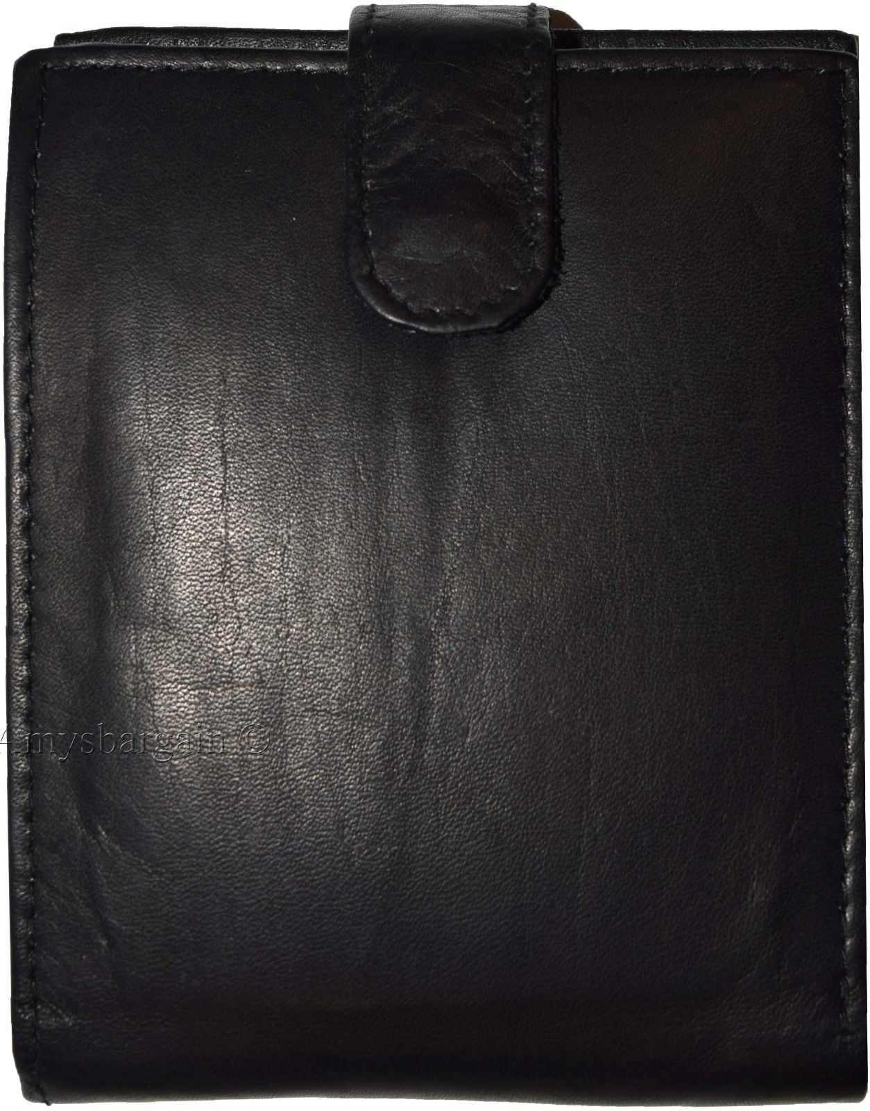 Men's Bi-fold Leather Wallet 9 Card spaces ID window Black Billfold Wallet bnwt - Image 9