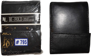 Men's Bifold Black Wallet Genuine Leather 9 Card 2 ID Zip Coin purse 2 Bill slot - Image 6