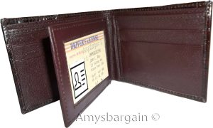 Men's Crocodile skin printed leather man's bi-fold wallet 9 card+ID BR New Style - Image 12