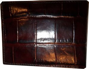 Men's Crocodile skin printed leather man's bi-fold wallet 9 card+ID BR New Style - Image 7