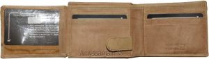 Men's Leather Wallet, leather men's Bifold wallet, flip side piece 9 card ID. BN - Image 8