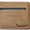 Men's Leather Wallet, leather men's Bifold wallet, flip side piece 9 card ID. BN