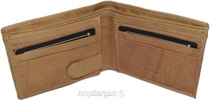 Men's Leather Wallet, leather men's Bifold wallet, flip side piece 9 card ID. BN - Image 9
