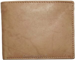 Men's Leather Wallet, leather men's Bifold wallet, flip side piece 9 card ID. BN - Image 5