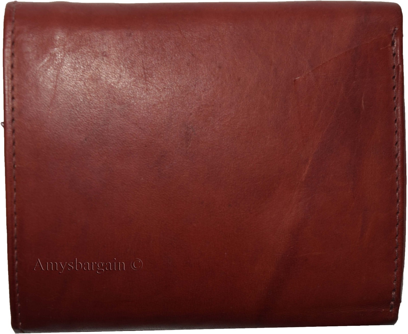 Men's Trifold Leather Wallet center piece 1 ID window 9 card 2 bill slots - Image 12