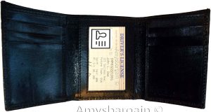 Men's Wallet Leather Trifold wallet Lizard Printed wallet ID 9 card 2 bill slots - Image 6