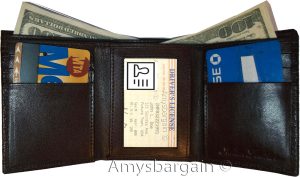 Men's Wallet Leather Trifold wallet Lizard Printed wallet ID 9 card 2 bill slots - Image 8