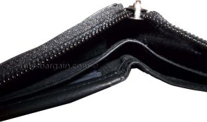 Men's Zip around Leather wallet 9 credit card ID space suede lined interior new - Image 13