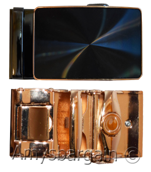 Men’s belt Buckle. Automatic sliding buckle Black /Gold Jaguar Belt buckle only