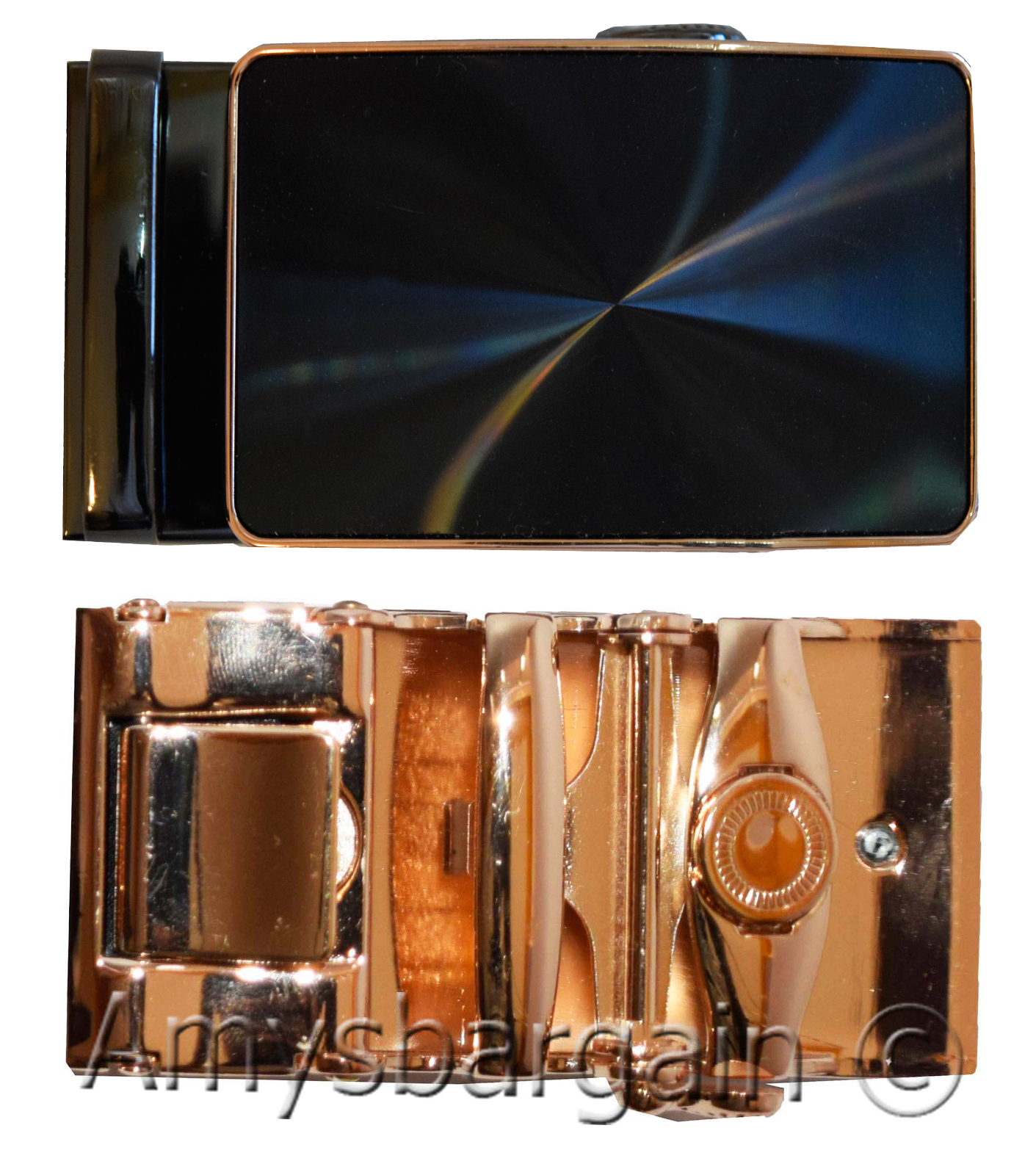 Men’s belt Buckle. Automatic sliding buckle Black /Gold Jaguar Belt buckle only