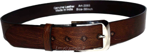 Men's belt size medium casual leather belt strap belt brown belt waist band - Image 5