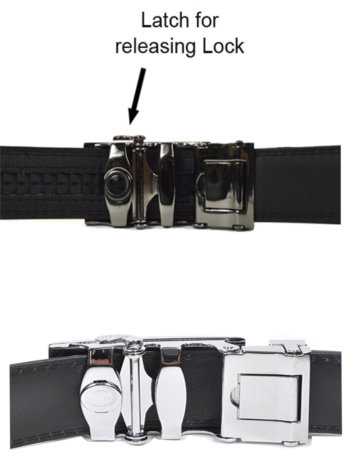 Men's leather dress belt Casual belt Automatic fit leather belt Strap UP to 50" - Image 4