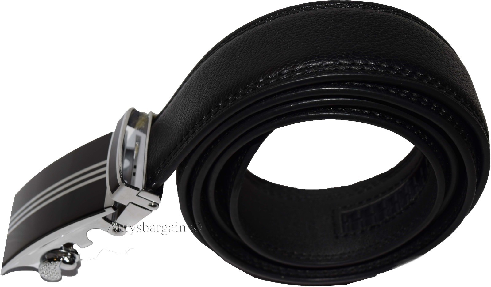 Men's leather dress belt Casual belt Automatic fit leather belt Strap UP to 50" - Image 6