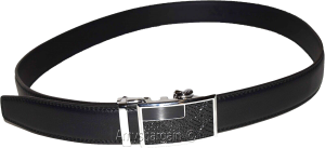 Men's leather dress belt (XL) auto lock belt, men's black quick lock belt - Image 4
