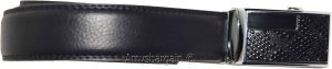 Men's leather dress belt (XL) auto lock belt, men's black quick lock belt - Image 7