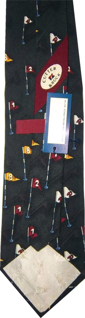 Men's tie Cutter and Buck Designer Silk Tie Neck wear Jacquard woven Made in USA - Image 4