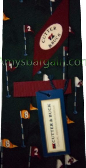 Men's tie Cutter and Buck Designer Silk Tie Neck wear Jacquard woven Made in USA - Image 6